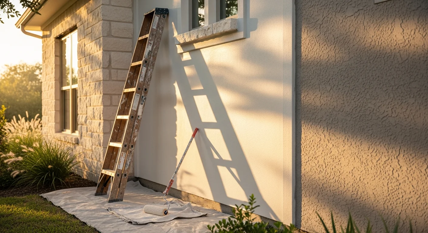 Professional painter applying interior paint to residential wall