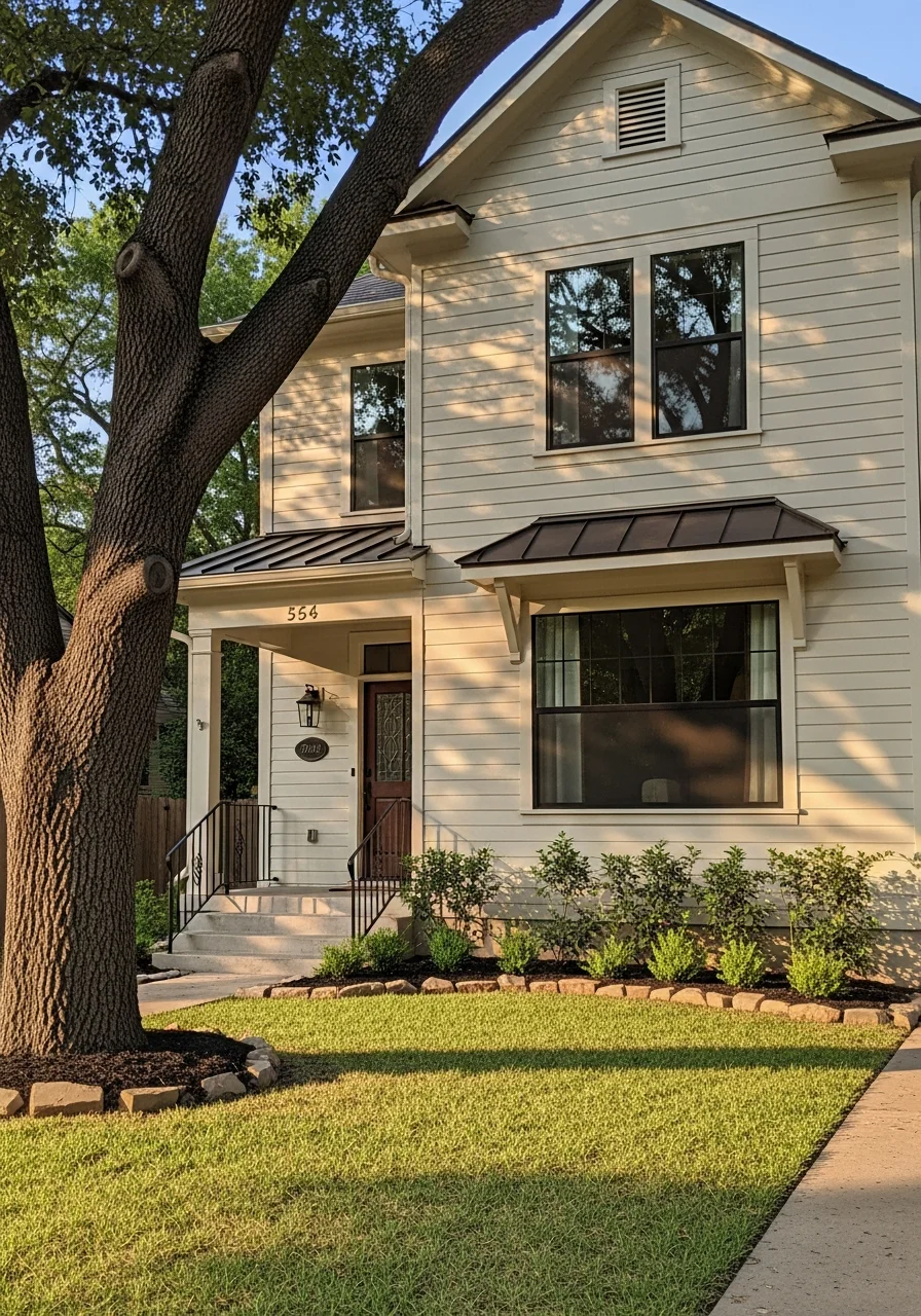Tree-shaded Tarrytown property showing established landscape and classic home design.